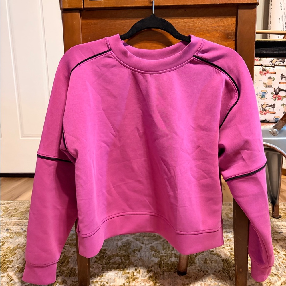 All in Motion Pink Sweatshirt with Black Accents